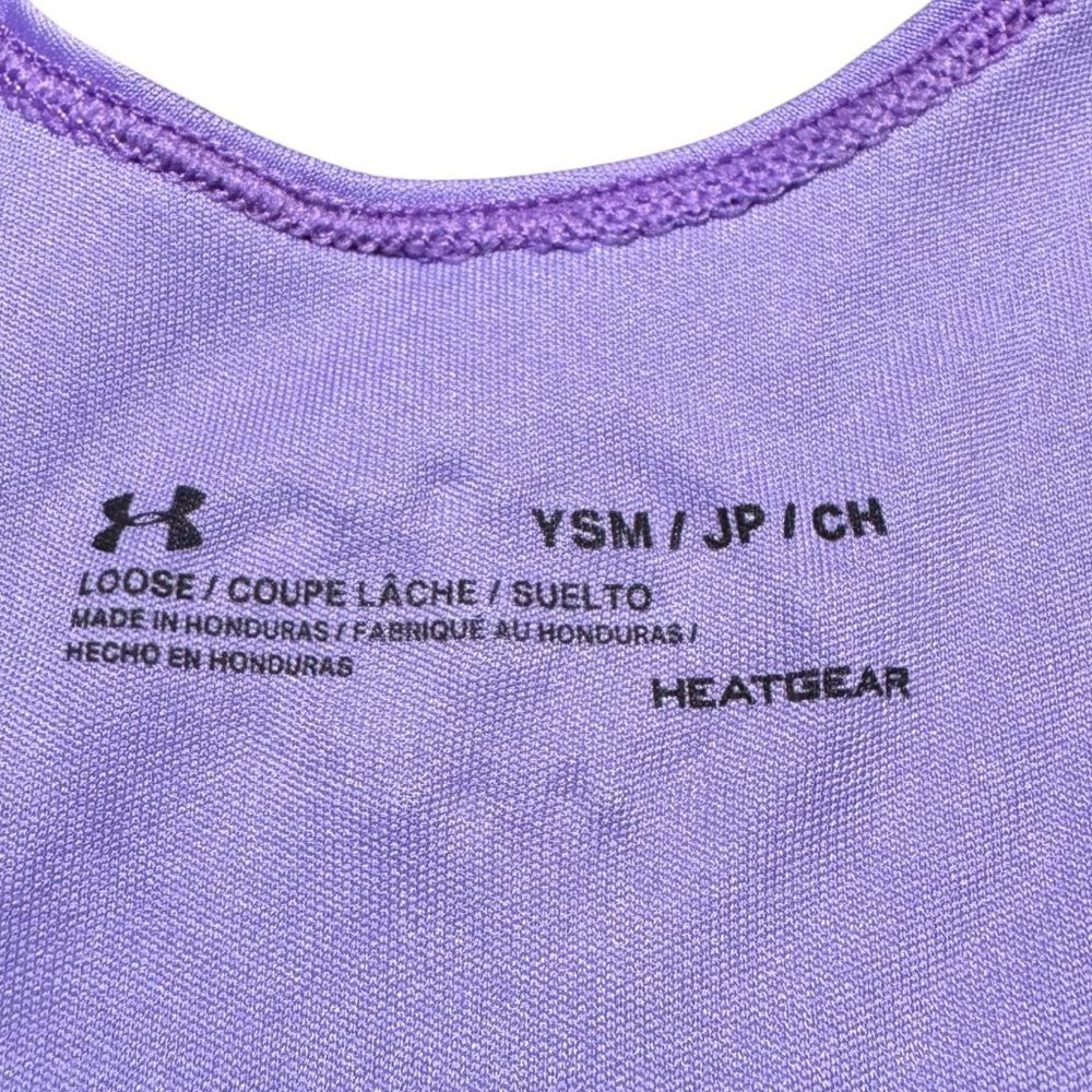 Under Armour Youth HeatGear Tank Top Purple - Picture 2 of 4